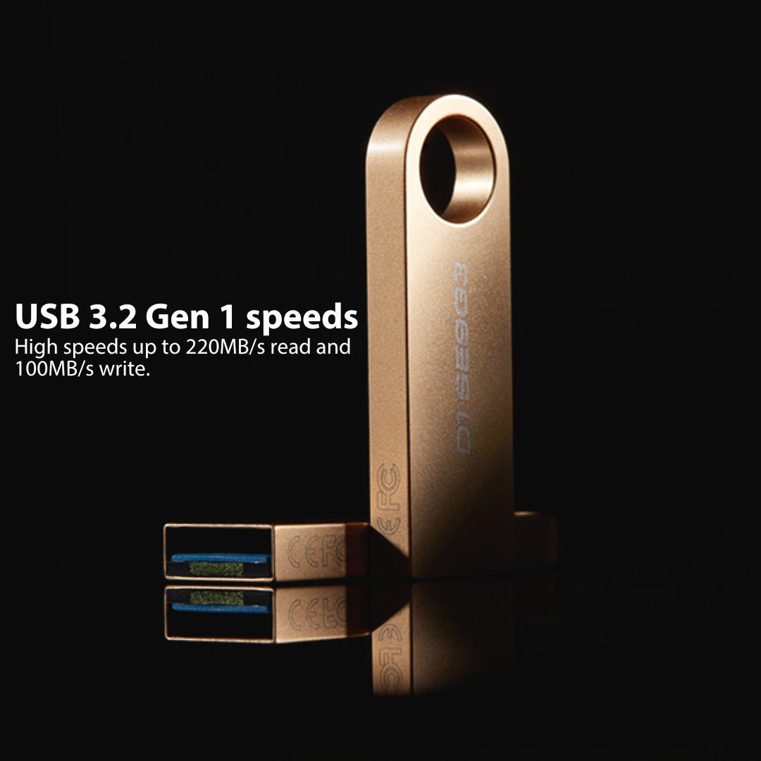 Kingston DataTraveler SE9 G3 USB 3.2 Gen 1 Flash Drive (256GB, 2-Pack) and Adapter Bundle