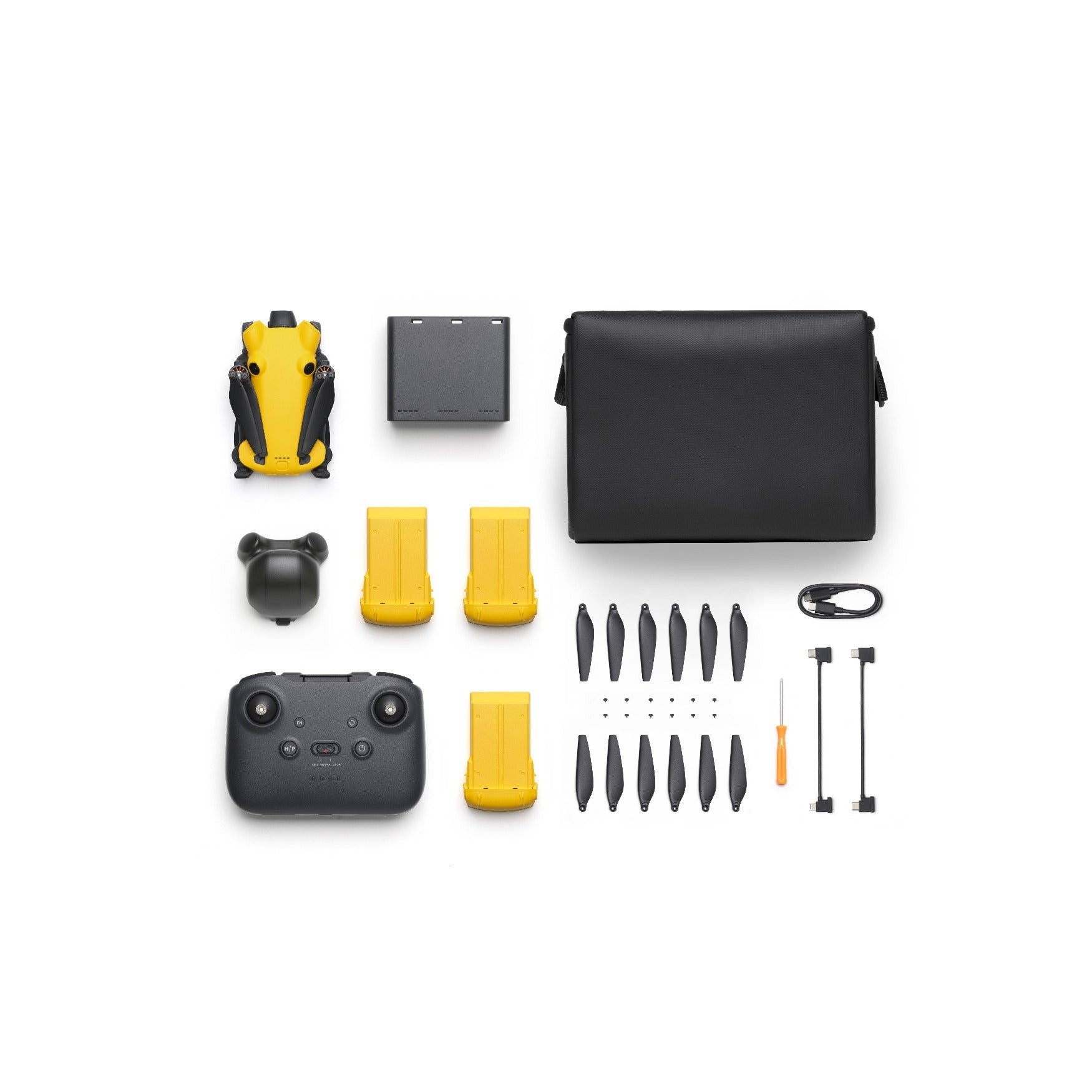 SKYROVER X1 48MP 4K Fly More Combo Drone (Yellow) Bundle with Accessories