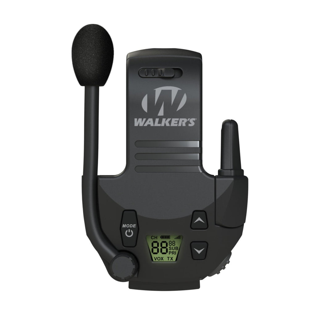 Walkers Tactical Walkie Talkies, works with Razor Muffs (2Pack) with Carabiners