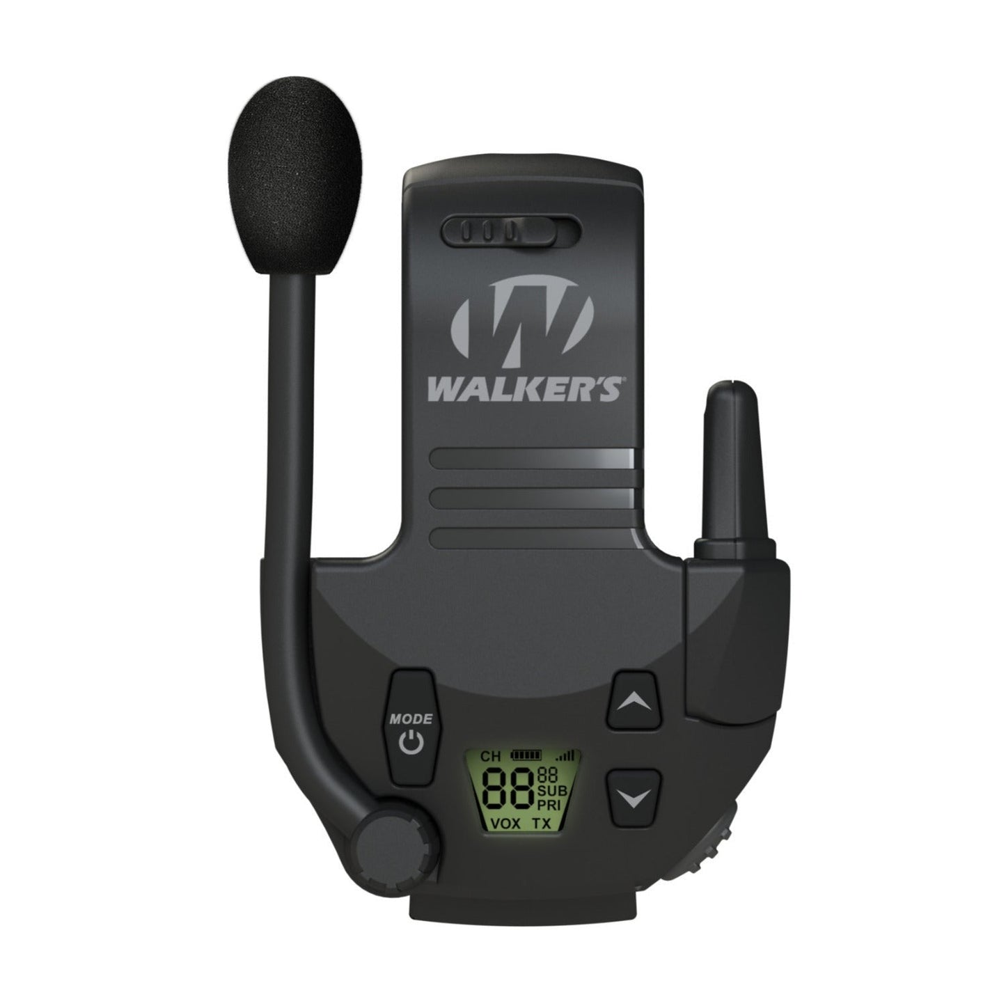 Walkers Tactical Walkie Talkies, works with Razor Muffs (2Pack) with Carabiners