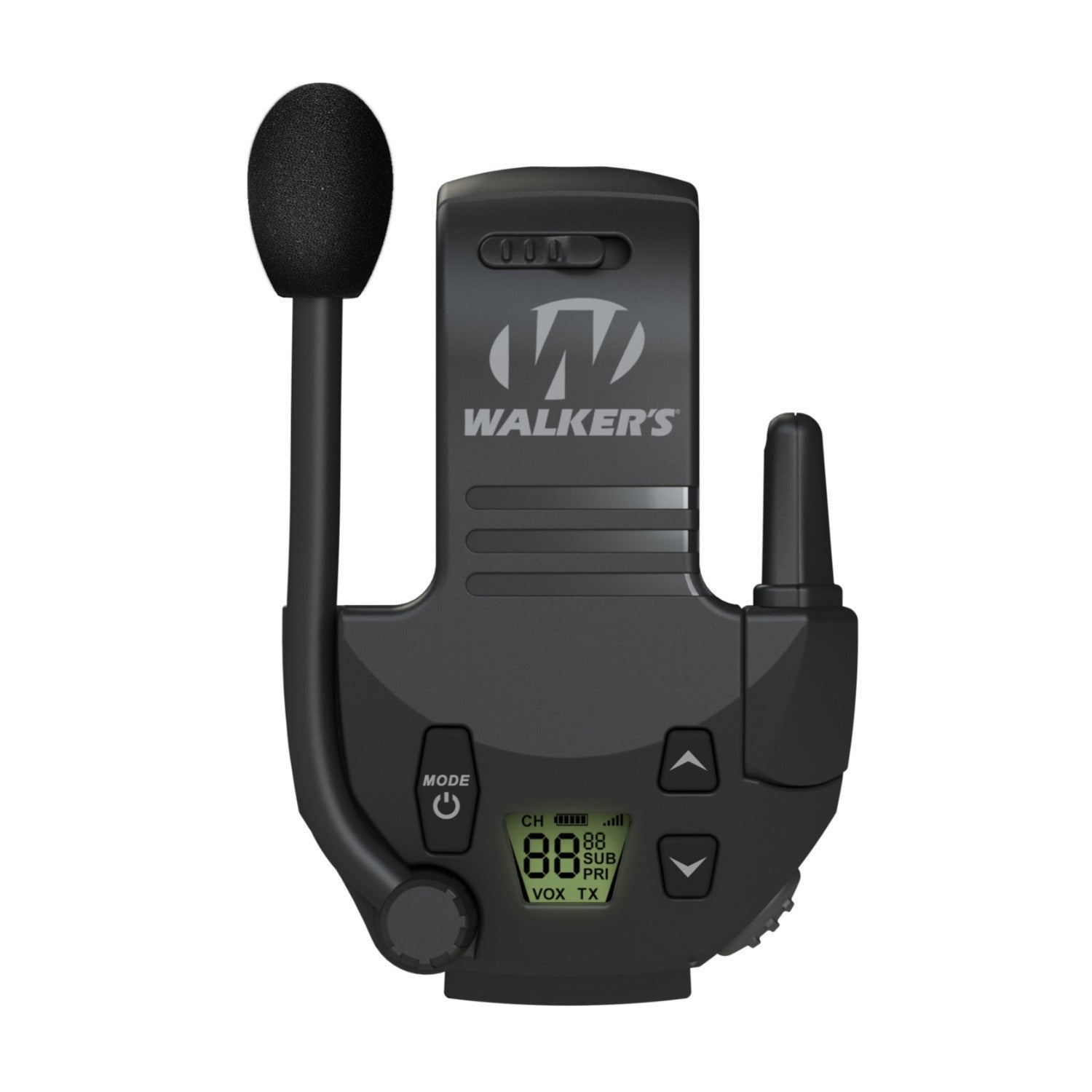Walkers Tactical Walkie Talkies, works with Razor Muffs (2Pack) with Carabiners