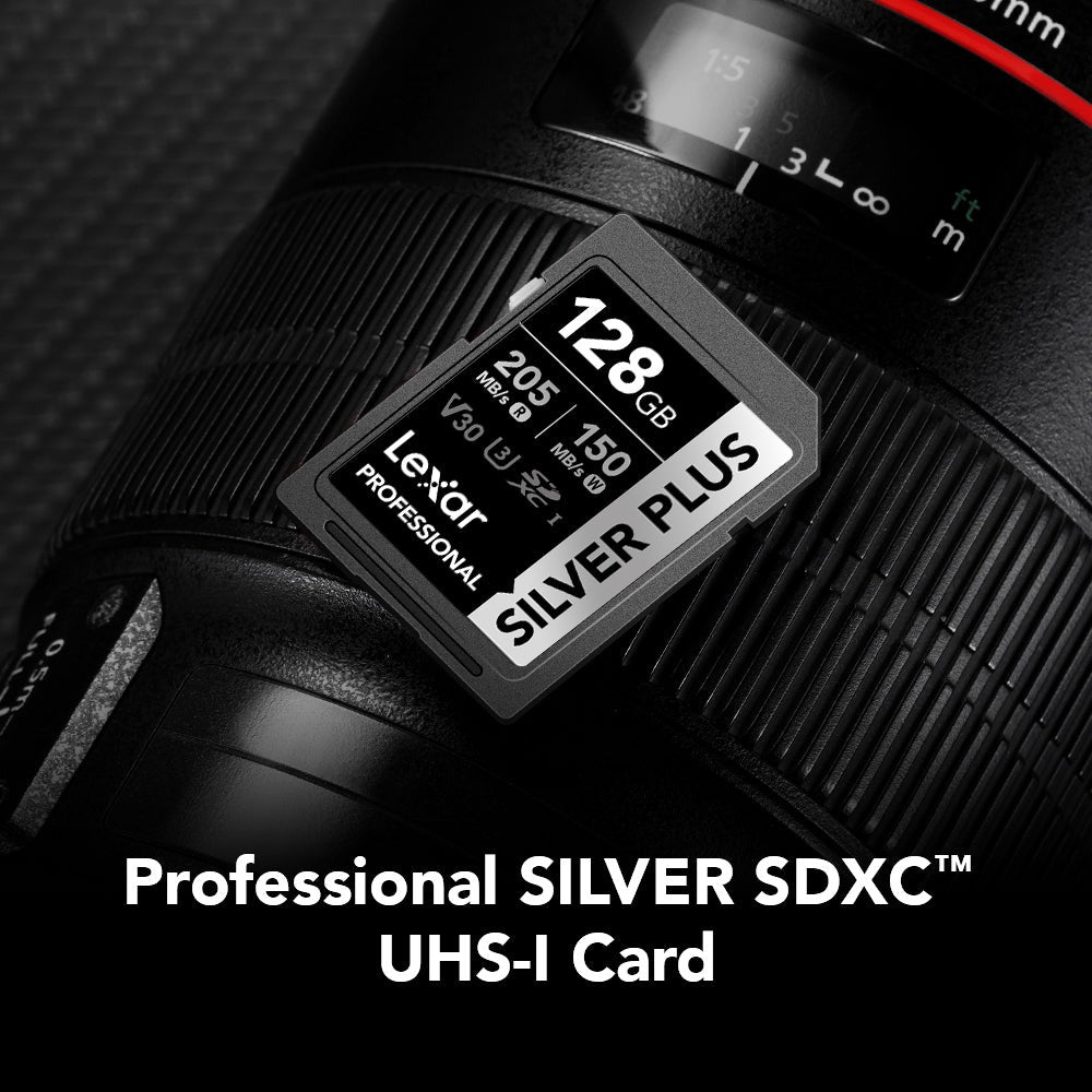 Lexar 128GB Professional SILVER PLUS UHS-I SDXC Memory Card
