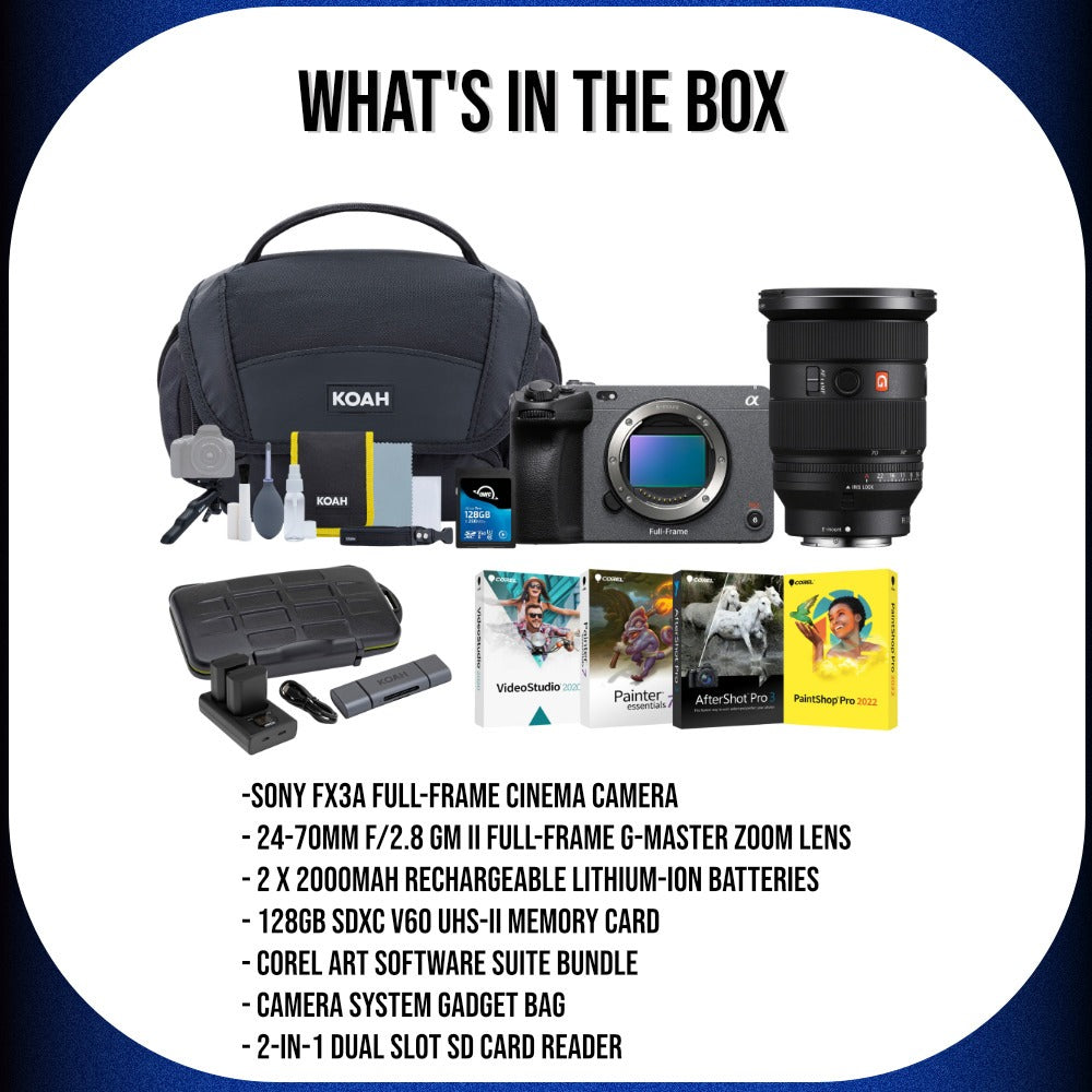 Sony FX3A Full-Frame Cinema Camera with 24-70mm f/2.8 GM II Bundle