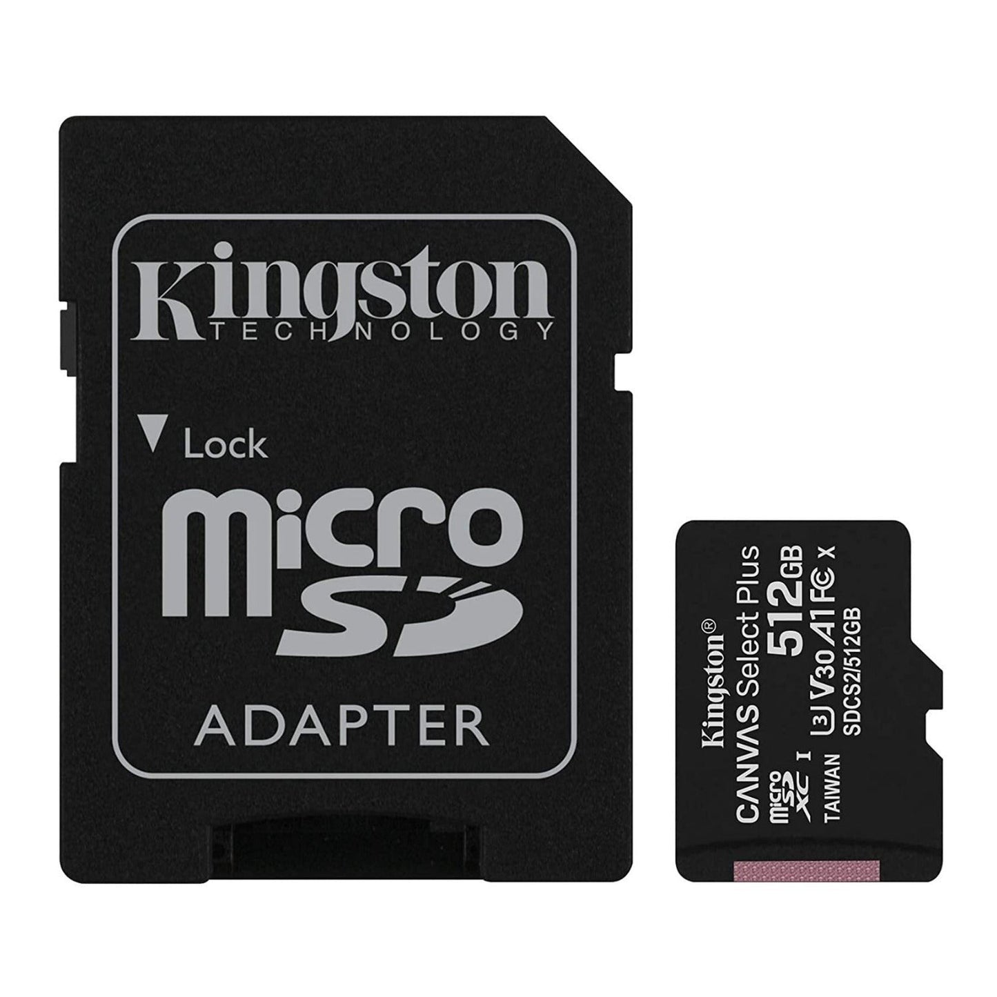 Kingston 512GB 100MB/s Read and 85MB/s Write Durable Canvas Select Plus UHS-I microSDXC Memory Card