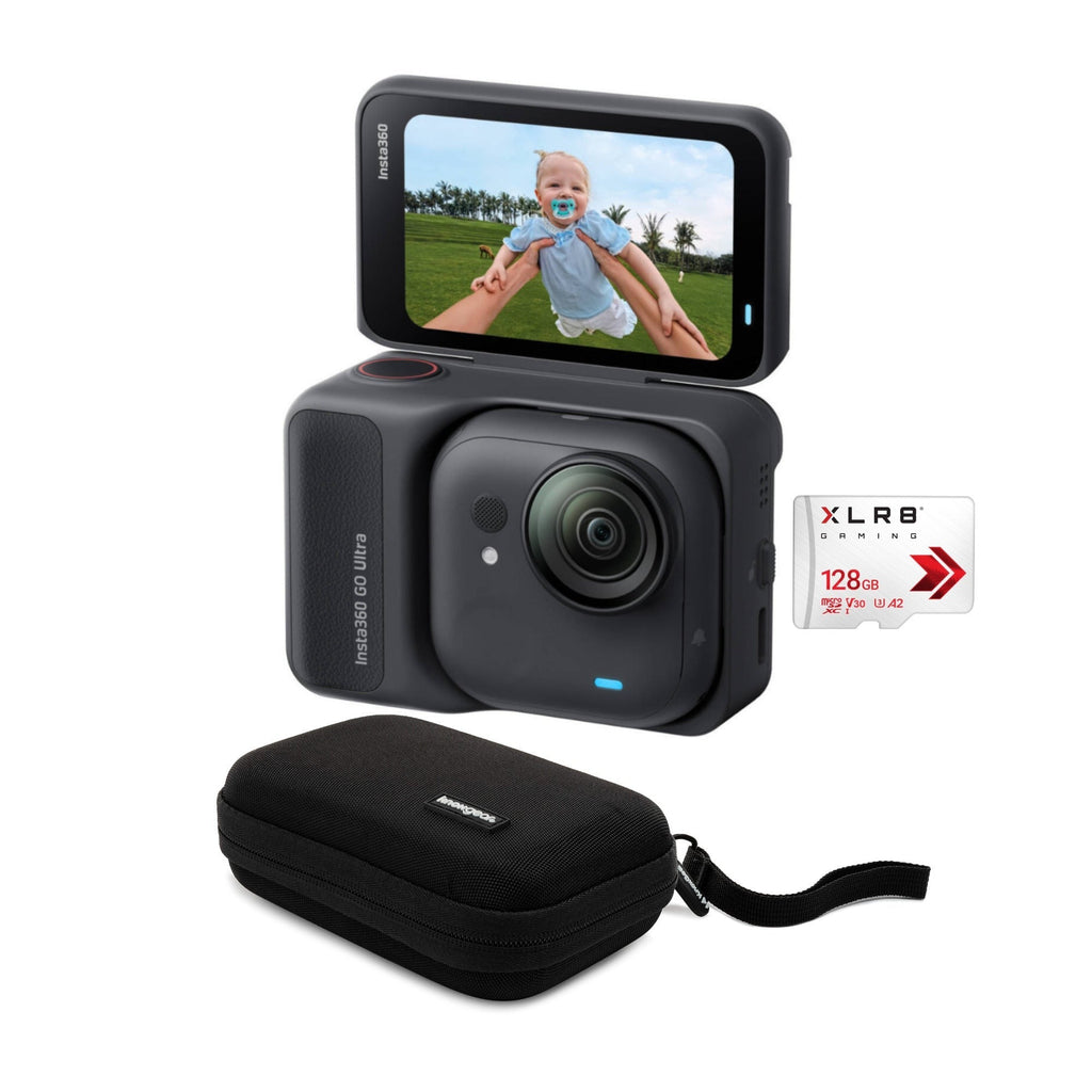 Insta360 GO Ultra Creator Bundle (Black) with 128GB Memory Card and Soft Case