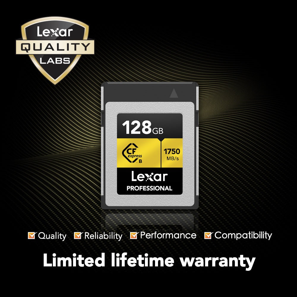 Lexar 128GB Professional CFexpress Type B Card GOLD Series