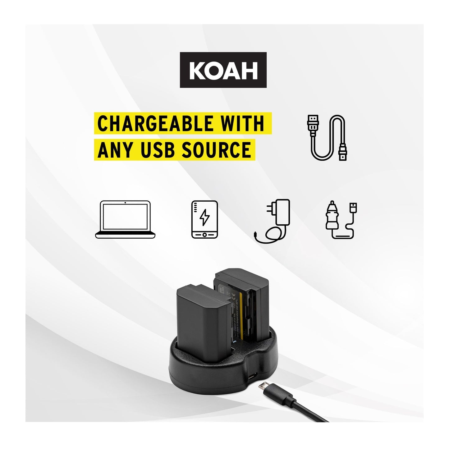 Koah PRO Sony NP-FZ100 Two-Pack Rechargeable 2000mAh Battery and Dual Charger