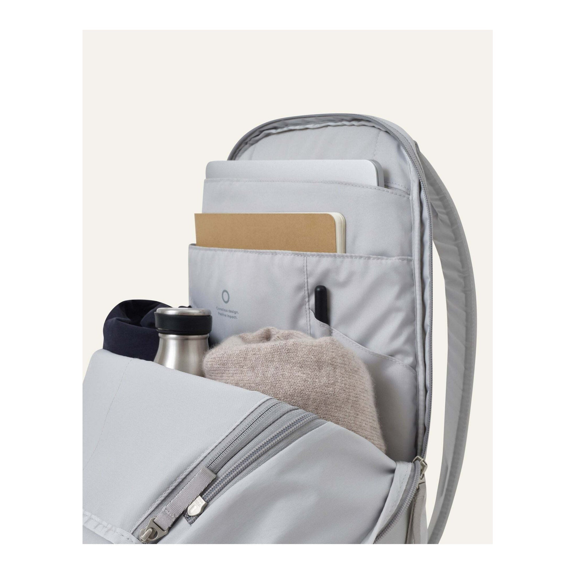 Urth Norite 24L Modular Lightweight Backpack with Side Access Pocket and 14 Storage Zones (Ash Gray)