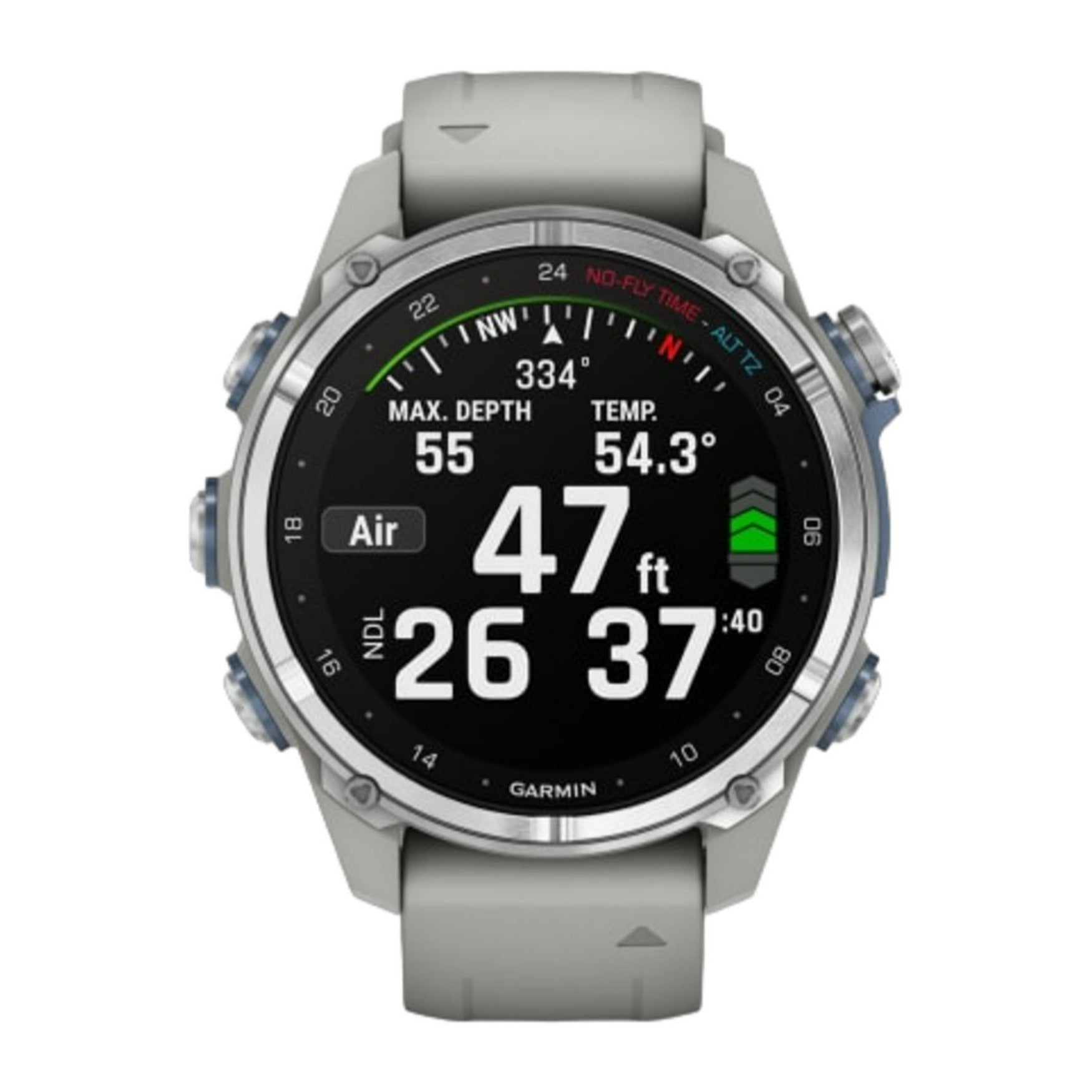 Garmin Descent Mk3 Watch Style-Dive Computer (43mm, Steel/Fog Gray) Bundle