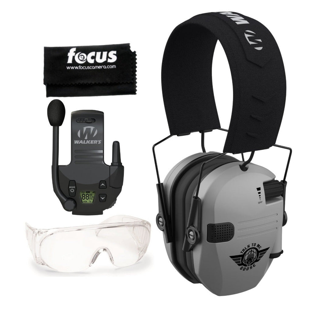 Walkers Razor Walkie Talkie Bundle with Ear Muffs and Accessories