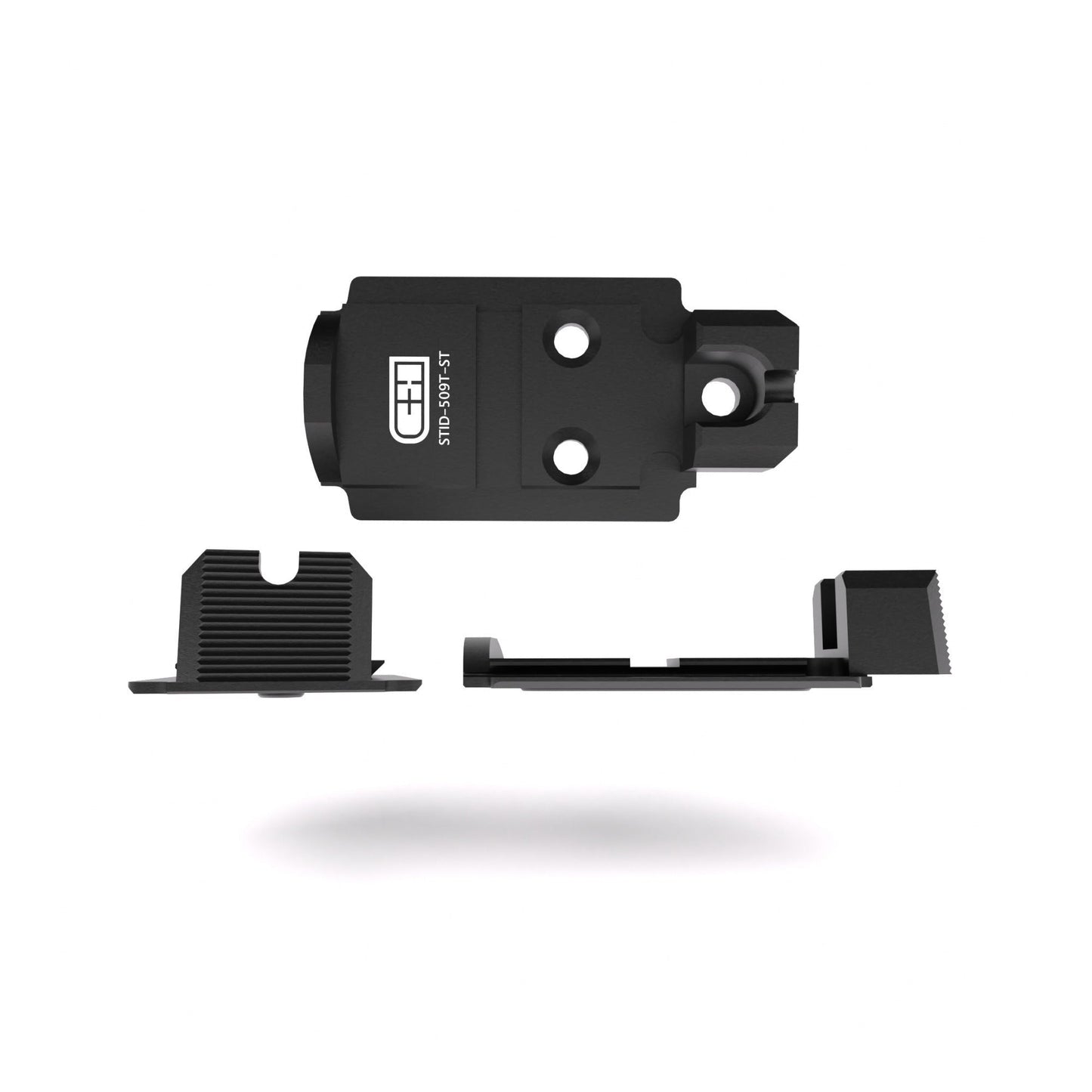 C+H Precision Optics Adapter Plate for Staccato Duo and Holosun 509T Steel