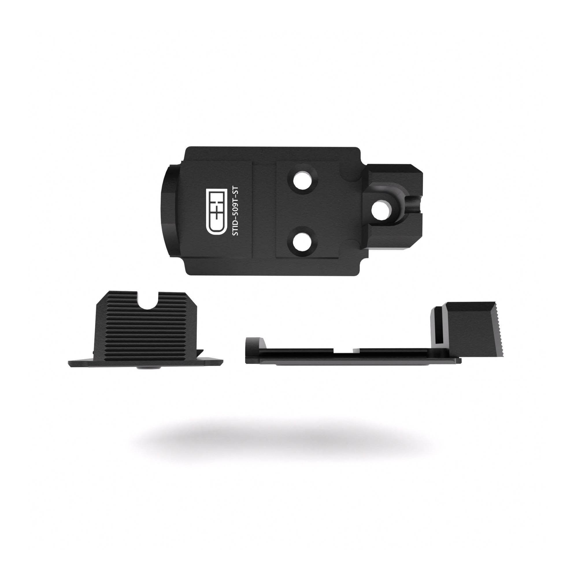 C+H Precision Optics Adapter Plate for Staccato Duo and Holosun 509T Steel