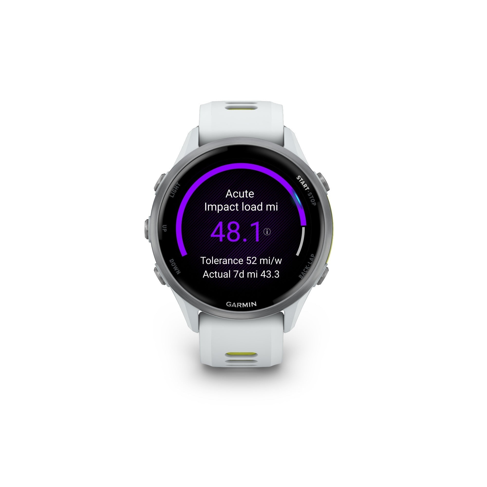 Garmin Forerunner 970 Titanium DLC and Whitestone/Translucent Amp Yellow Band