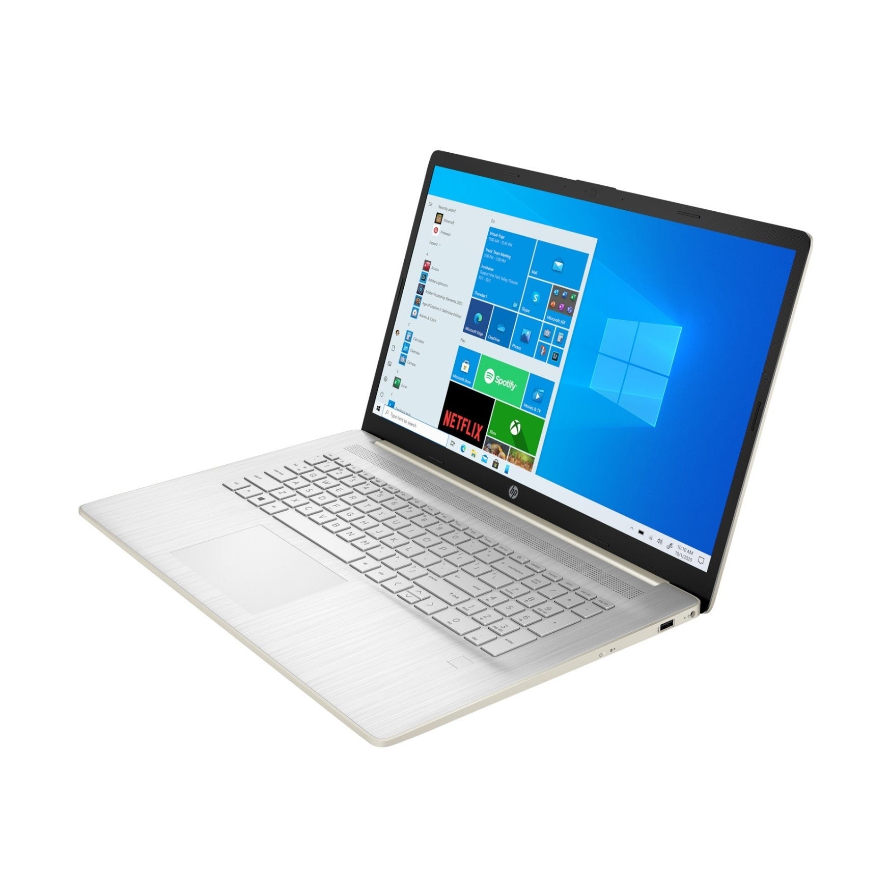 HP 17-CN0034 17.3" HD+ Touchscreen Laptop, Intel Pentium Gold, 8GB RAM, 512GB SSD, Windows 11 (Pale Gold) (Certified Refurbished)