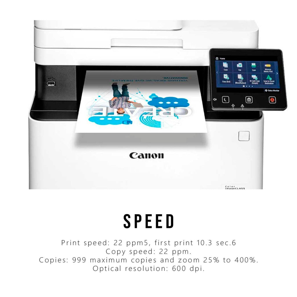 Canon imageCLASS MF642Cdw Color Laser Printer with Toner Bundle (Certified Refurbished)