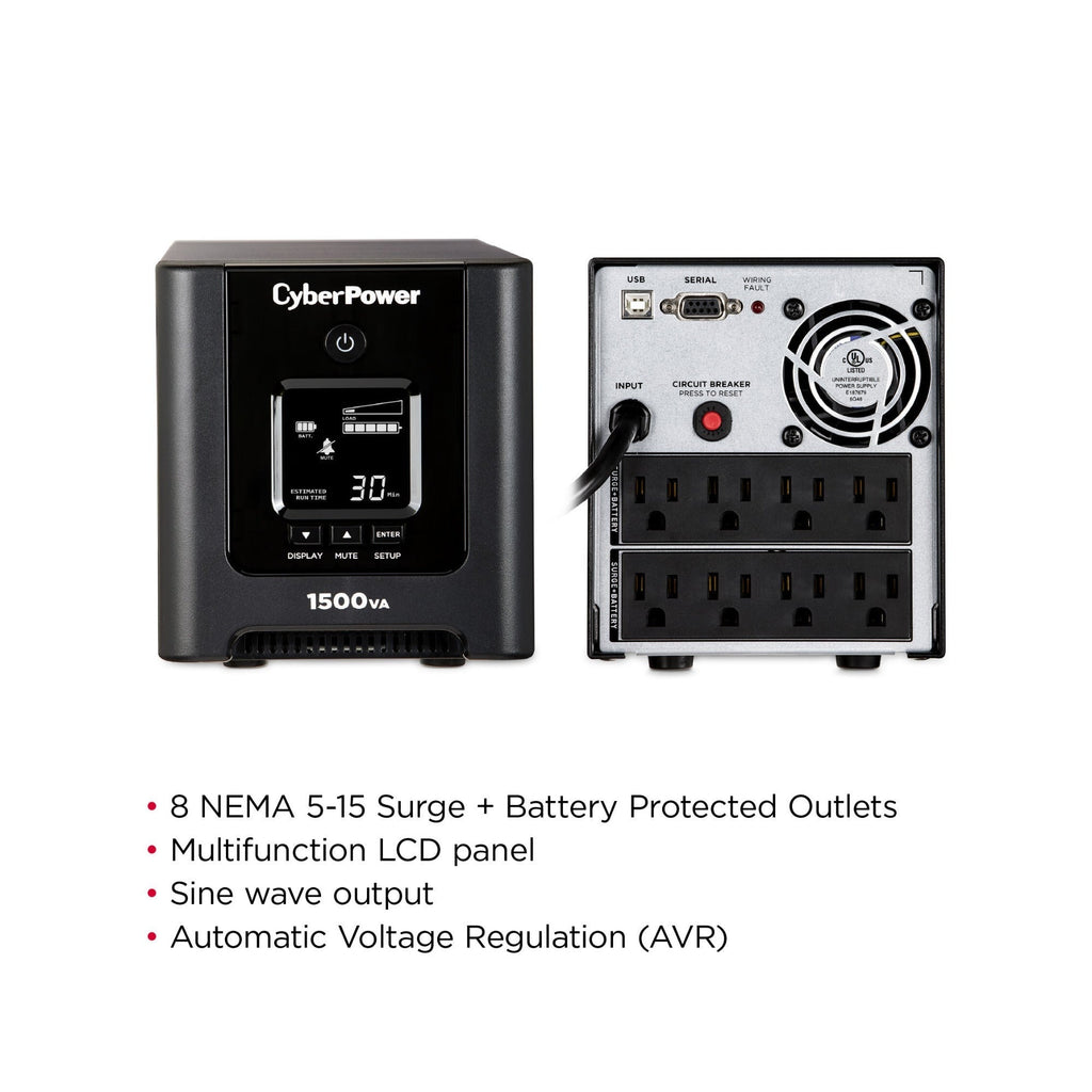 Cyberpower OR1500PFCLCD 1500VA/1050W PFC Sinewave Mini Tower UPS