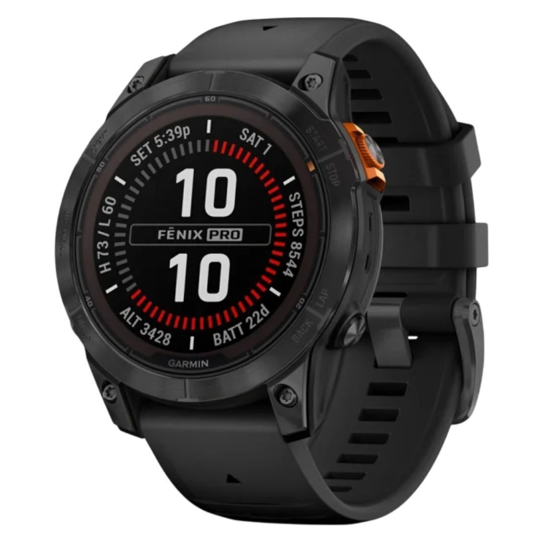 Garmin fenix 7 Pro 47mm Solar Edition Watch with Garmin Coach (Slate Gray with Black Band, No Wi-Fi)