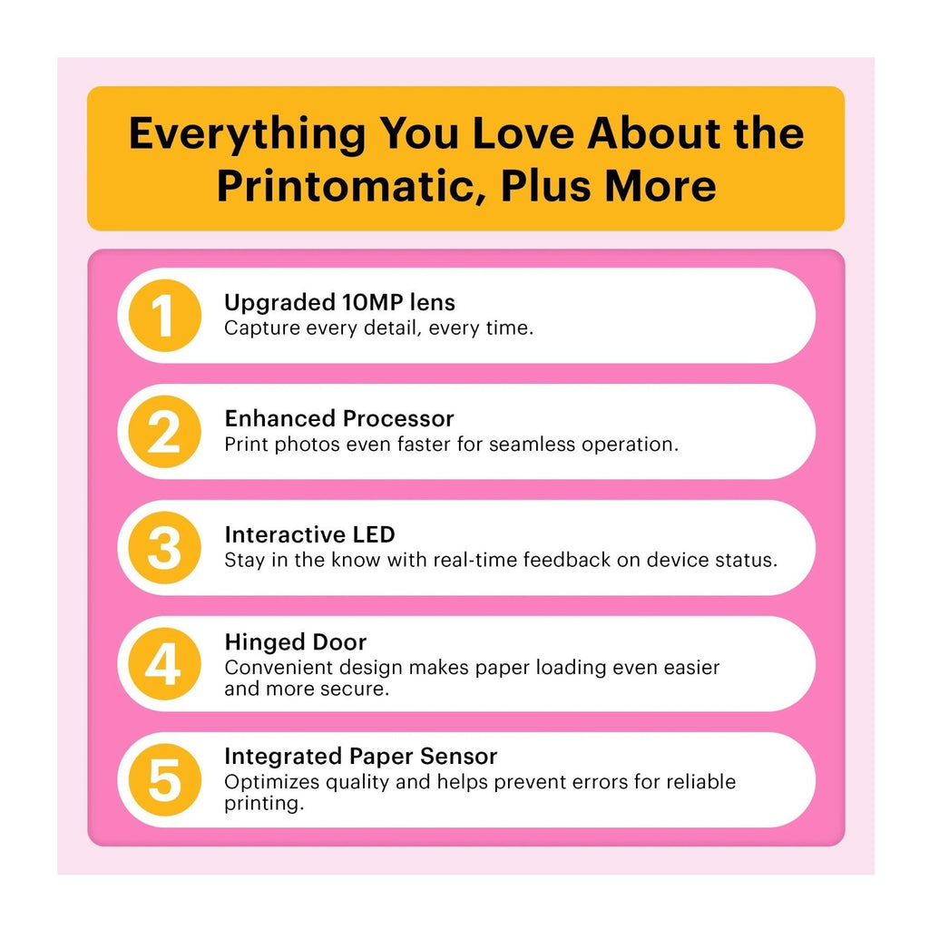 Kodak PRINTOMATIC+ 10MP Instant Digital Camera (Pink)