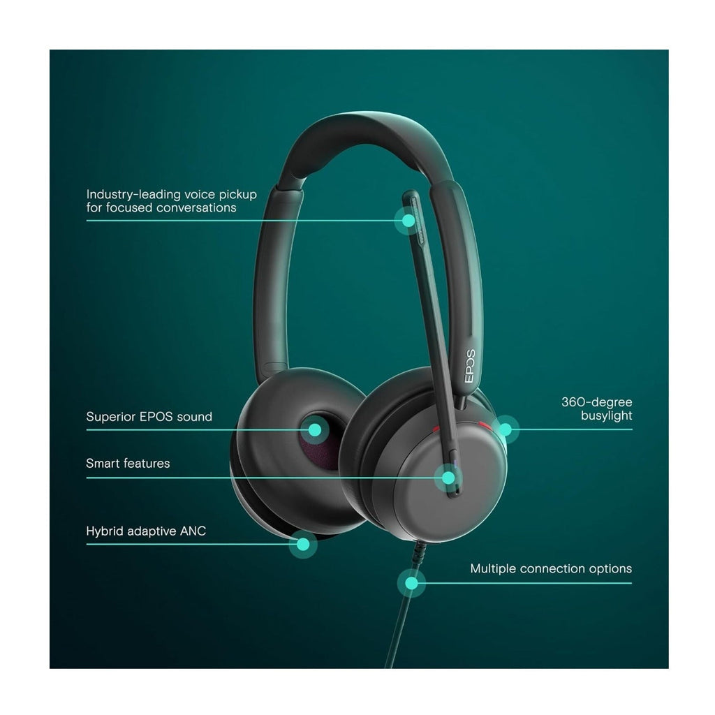 EPOS Impact 860T ANC Dual-Sided Wired Headset