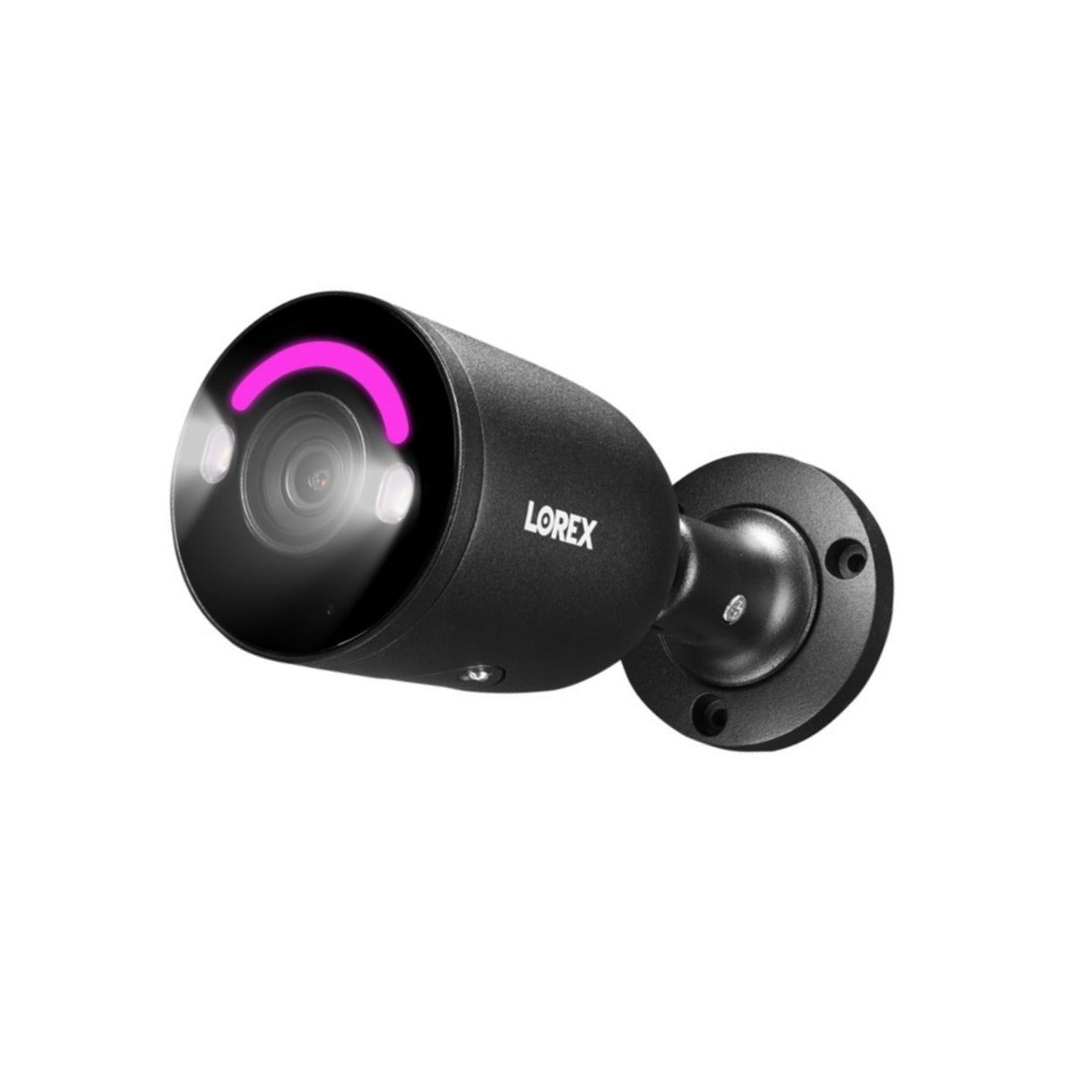 Lorex 4K IP Smart Security Lighting Deterrence Bullet AI PoE Wired 8MP Two-Way Audio Camera (Black)