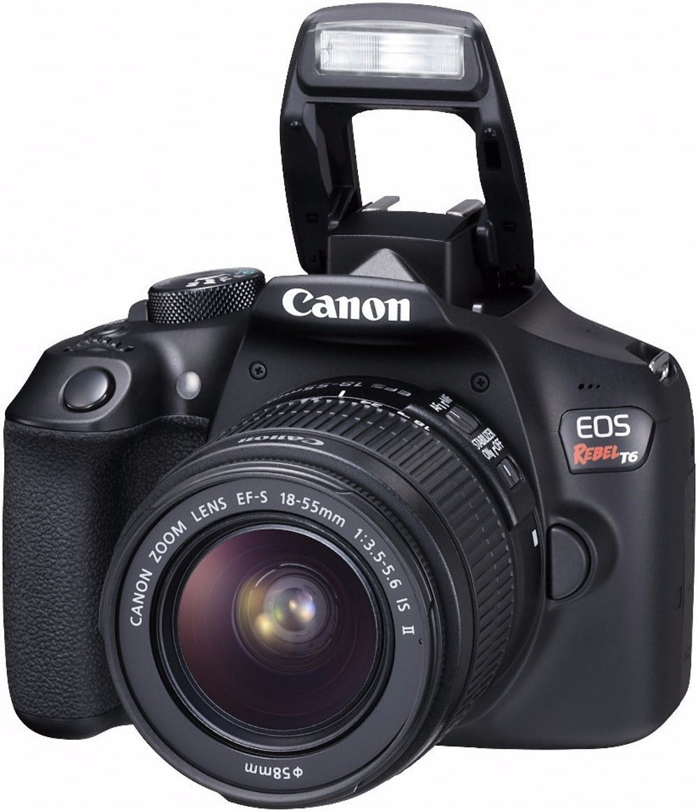 Canon EOS Rebel T6 DSLR Camera with 18-55mm and 75-300mm Lenses and Bag Bundle