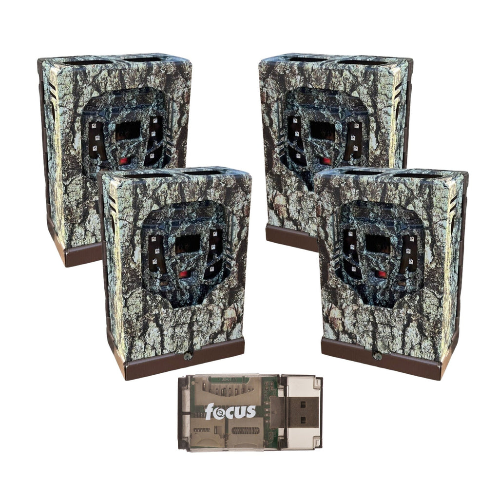 Browning Trail Cameras Sub Micro Cell Security Box (4-Pack) and Card Reader Bundle