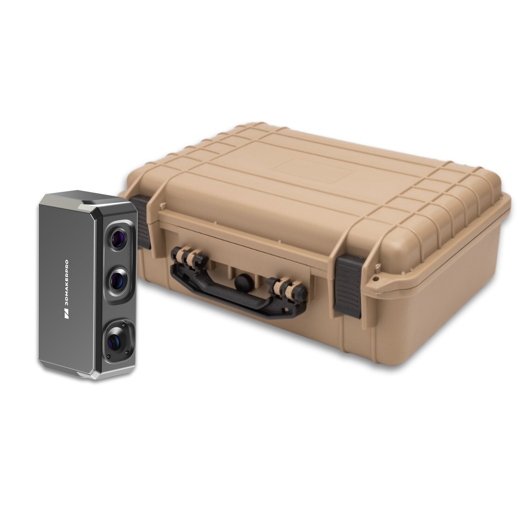Seal Lite 3D Scanner with Weatherproof Tan Hard Case with 18 x 14 x 7-Inch Customizable Foam Bundle