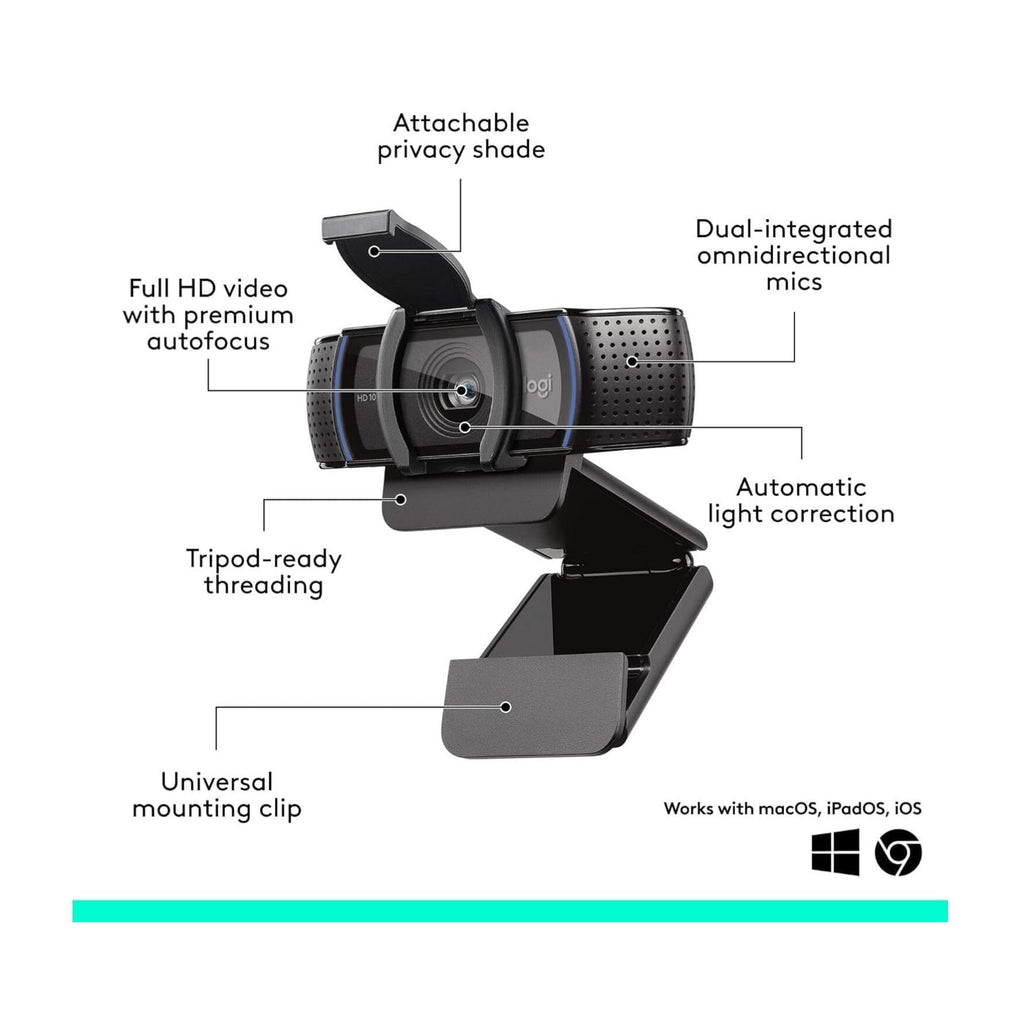 Logitech C920e HD 1080p 3MP Autofocus Business Webcam