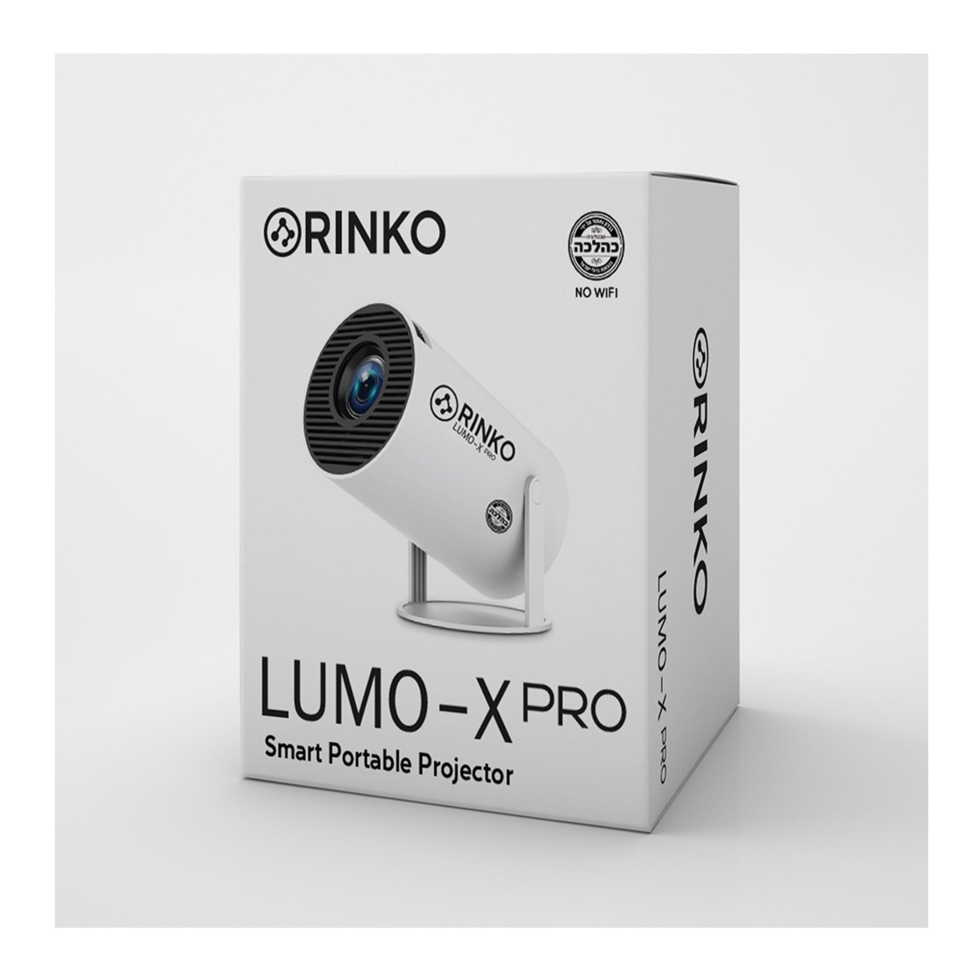 Rinko Lumo-X Pro Portable Projector - 180 Adjustable, Bluetooth with Speaker