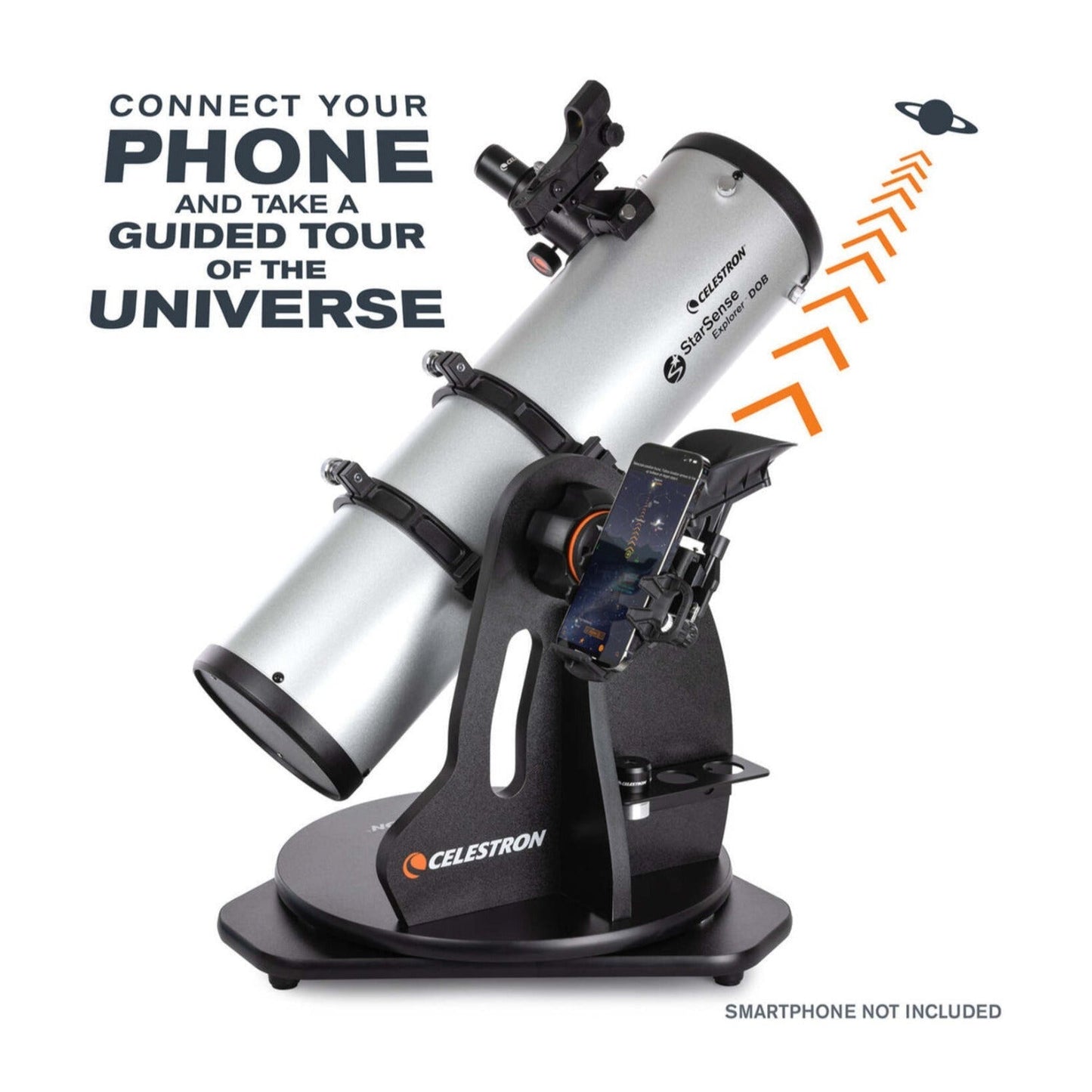 Celestron Starsense Explorer 130mm Tabletop Dobsonian Telescope and Metal Tripod