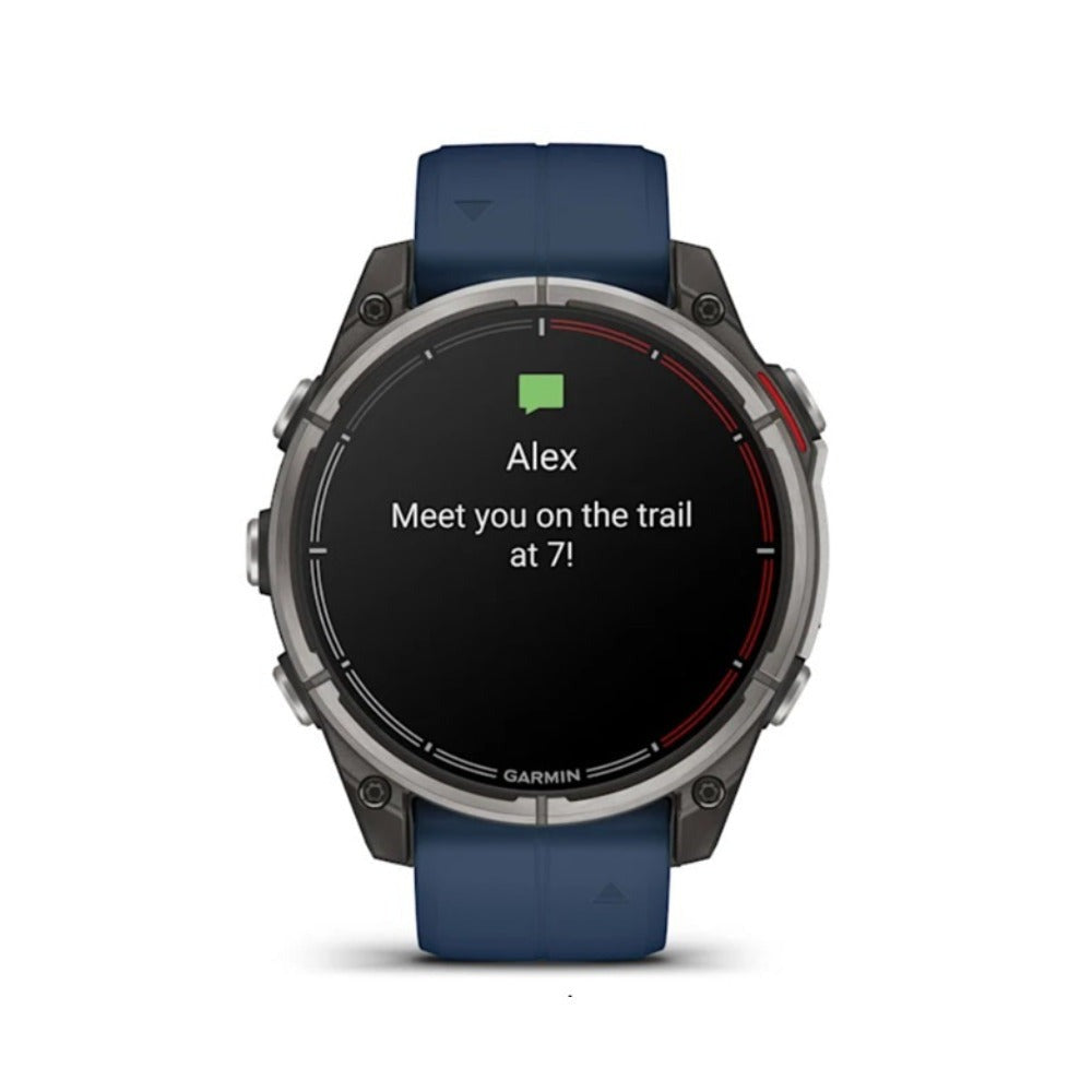 Garmin quatix 8 AMOLED Marine GPS 47mm Smartwatch (Titanium/Captain Blue)