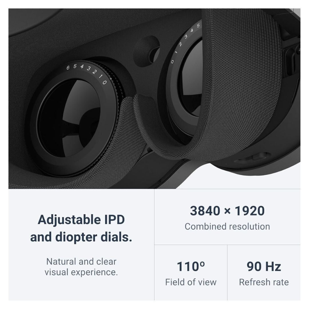 HTC VIVE XR Elite VR Headset with Convertible Design and Dual Echo Cancelling Microphones (Black)