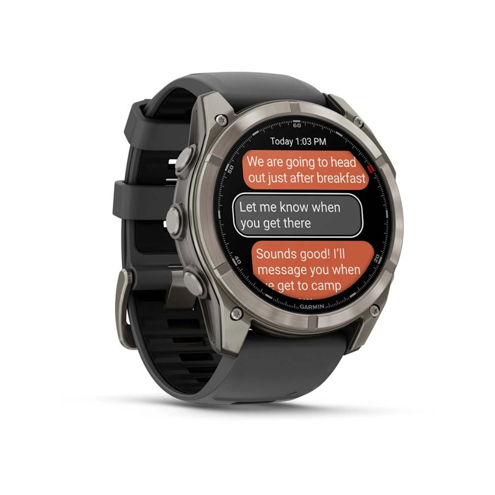 Garmin Fnix 8 Pro 51 mm AMOLED GPS Smartwatch (Titanium Graphite/Black Band)
