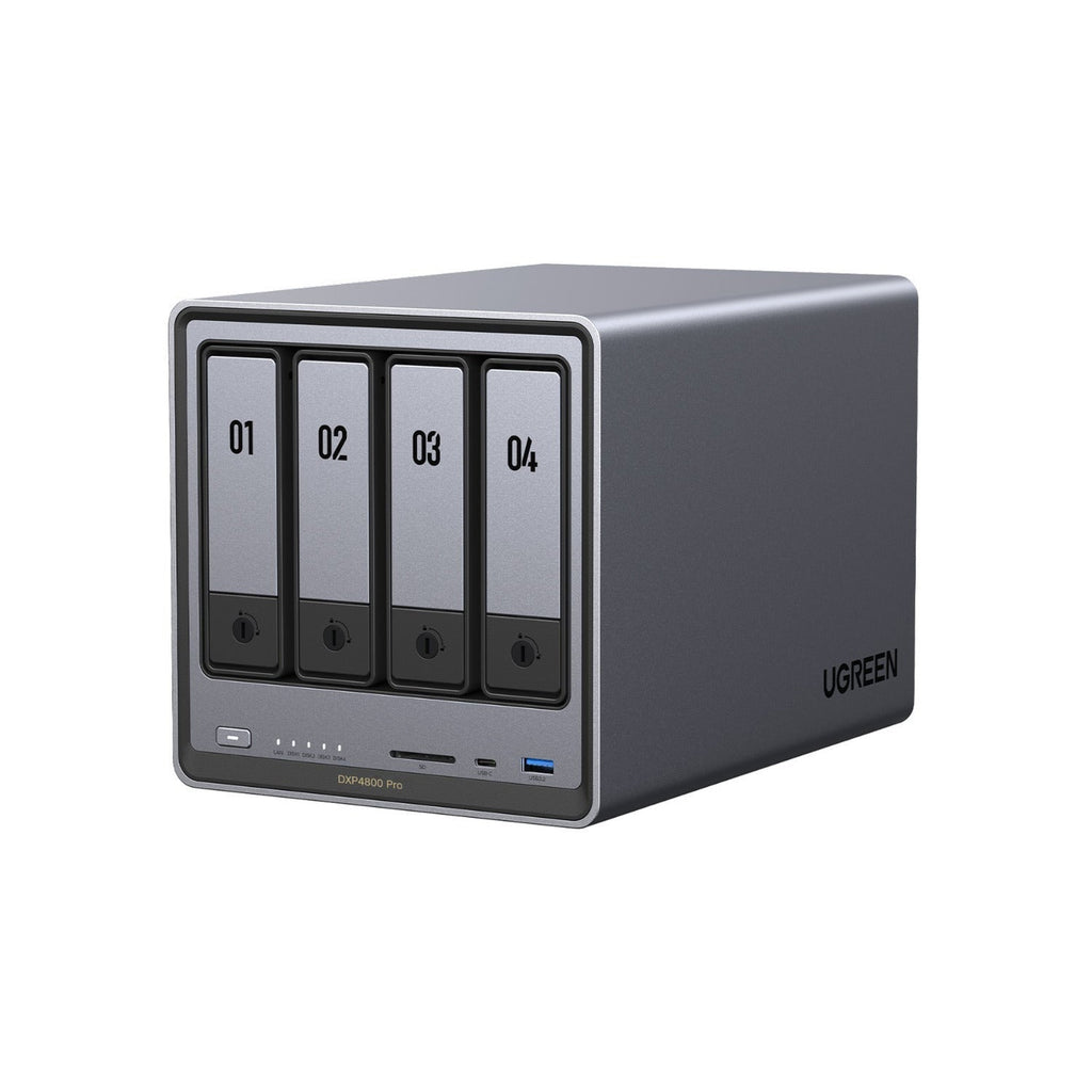 UGREEN DXP4800 Pro 4-Bay NAS Enclosure with 10GbE Network Port, 6-Core and Expandable DDR5 RAM