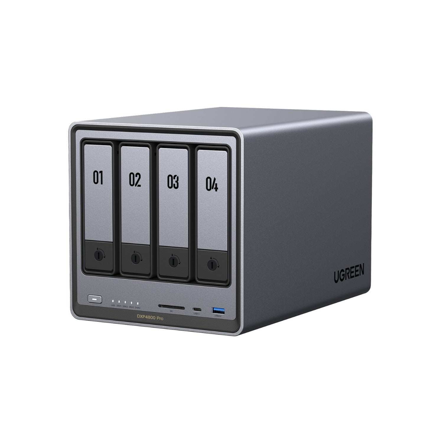 UGREEN DXP4800 Pro 4-Bay NAS Enclosure with 10GbE Network Port, 6-Core and Expandable DDR5 RAM