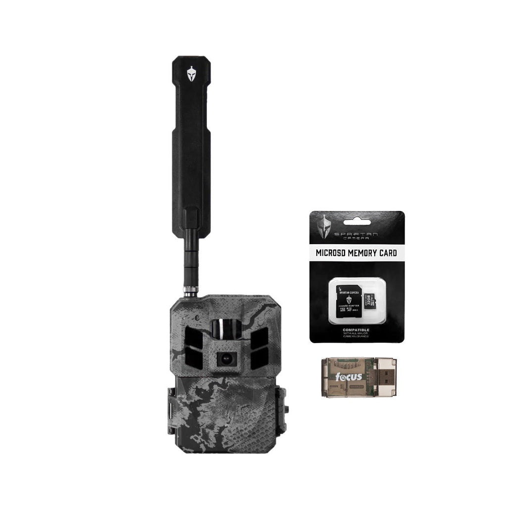 Spartan GoLive3 4G/LTE Multi-carrier Trail Camera (Areus Camo) Bundle