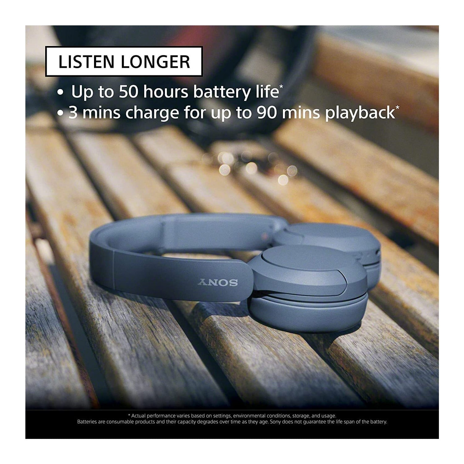 Sony WH-CH520 Wireless Bluetooth On-Ear Headset (Black) with Hard Case