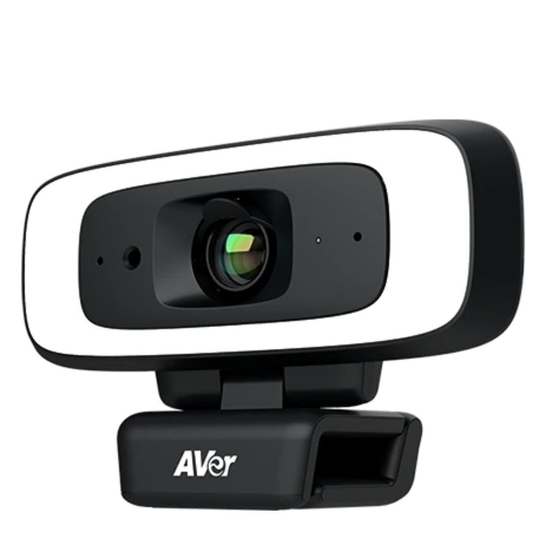 AVer CAM130 Compact 4K Video Conferencing Camera with Intelligent Fill Lighting (Black and White)