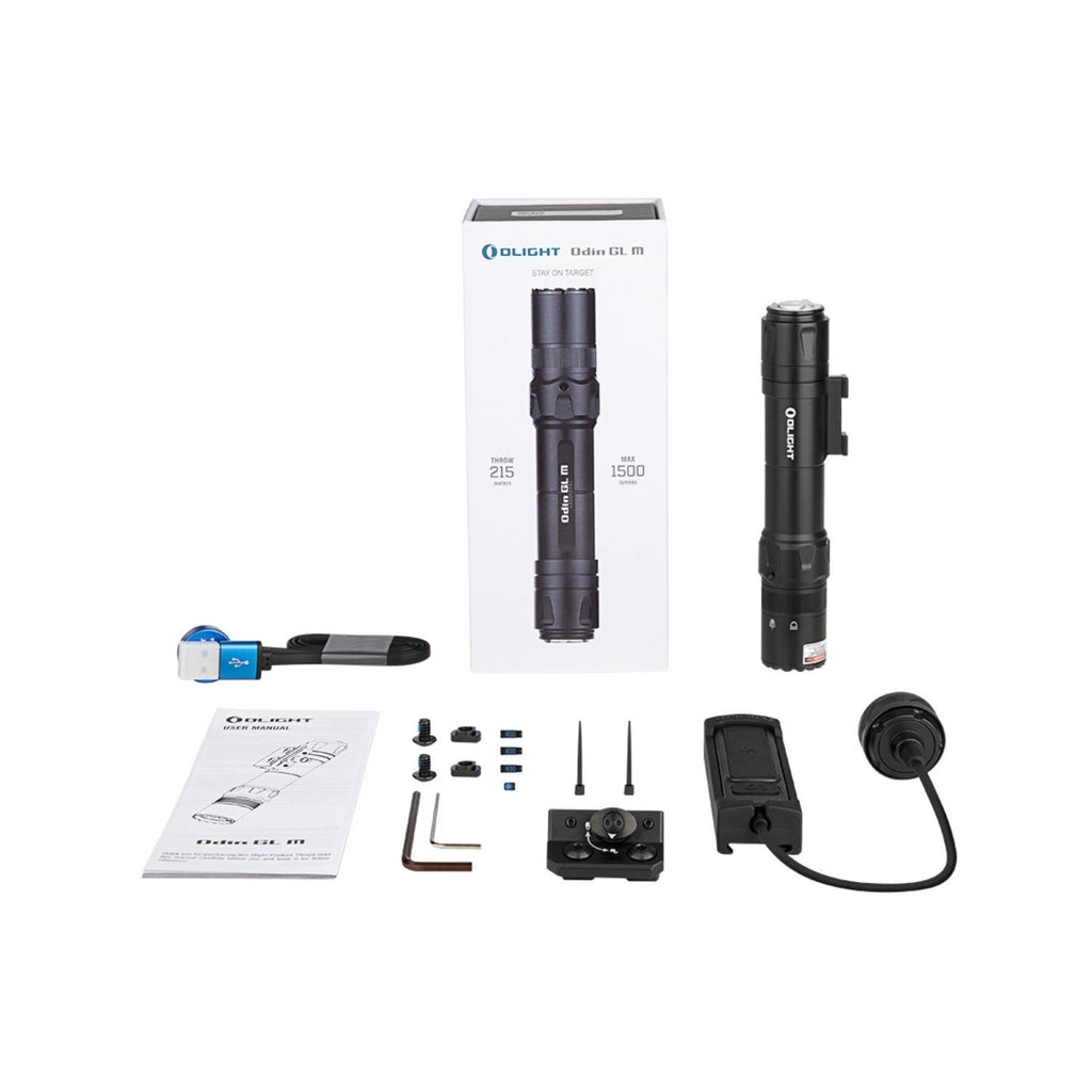 Olight Odin GL M Rechargeable Flashlight with Green Laser (M-LOK, Black)