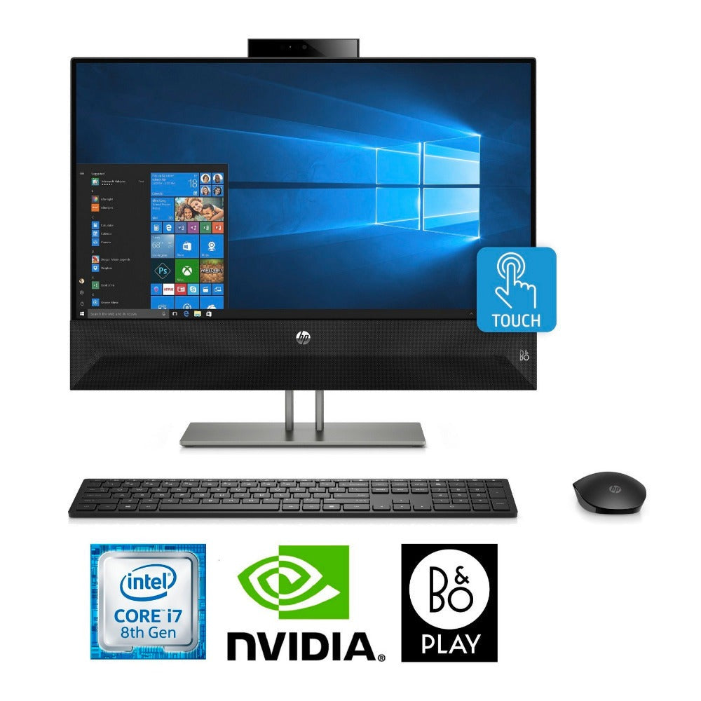 HP Pavilion 27" QHD Touch All-in-One PC, Intel Core i7-8700T, 16GB RAM, 2TB HDD + 256GB SSD, NVIDIA 4GB (Certified Refurbished)