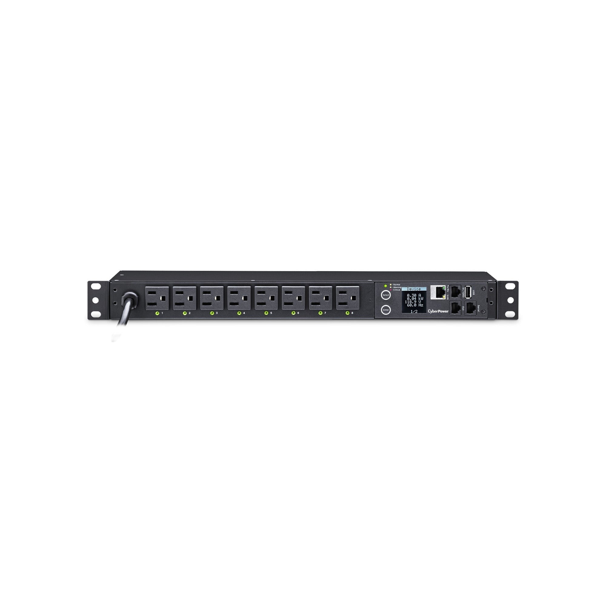 CyberPower PDU41001 Switched PDU (Derated to 12A), 8 Outlets, 1U Rackmount