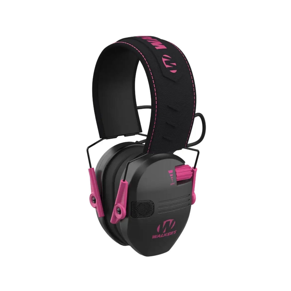 Walker's Razor Junior Hearing Protection Muff (Pink) with Protective Case