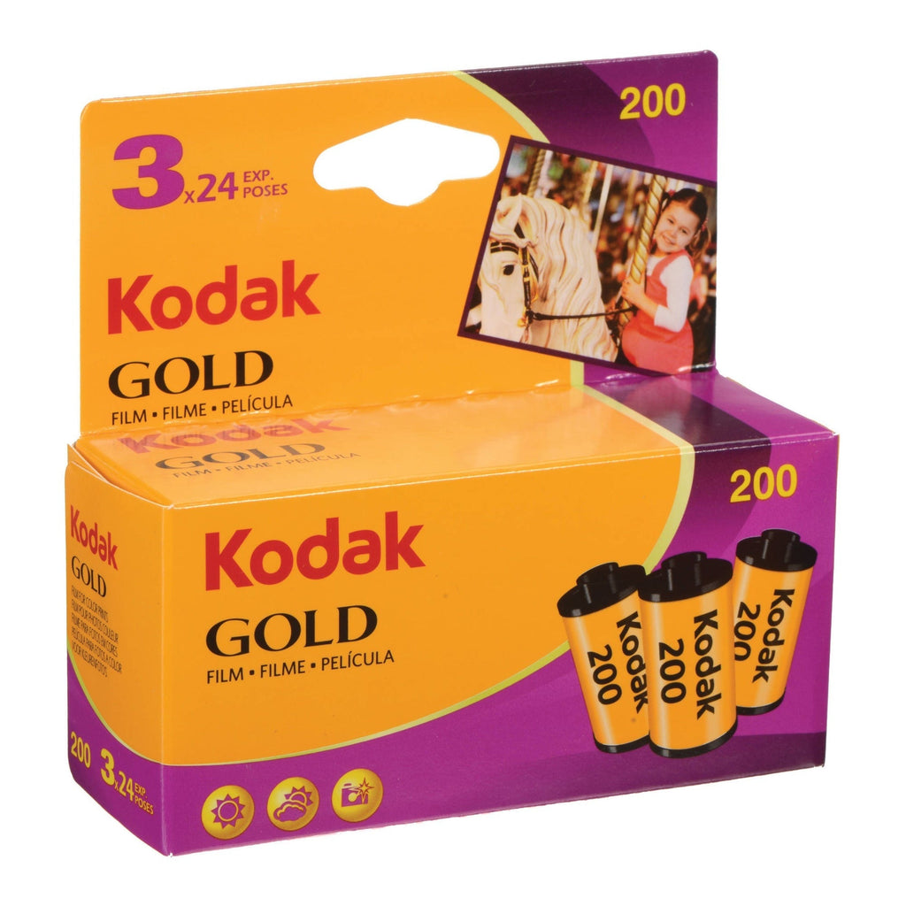 Kodak Gold 200 Film (135mm, 3-Roll, 24 Exposures Per Roll)