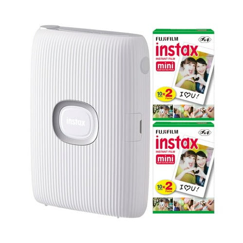 Fujifilm Instax Mini Link 2 Instant Smartphone Printer (Clay White) Bundle