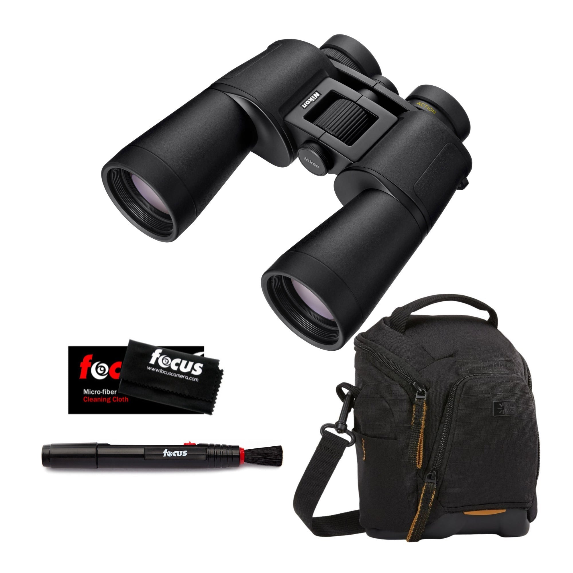Nikon 16x50 Action Binoculars Bundle with Shoulder Bag and Accessories