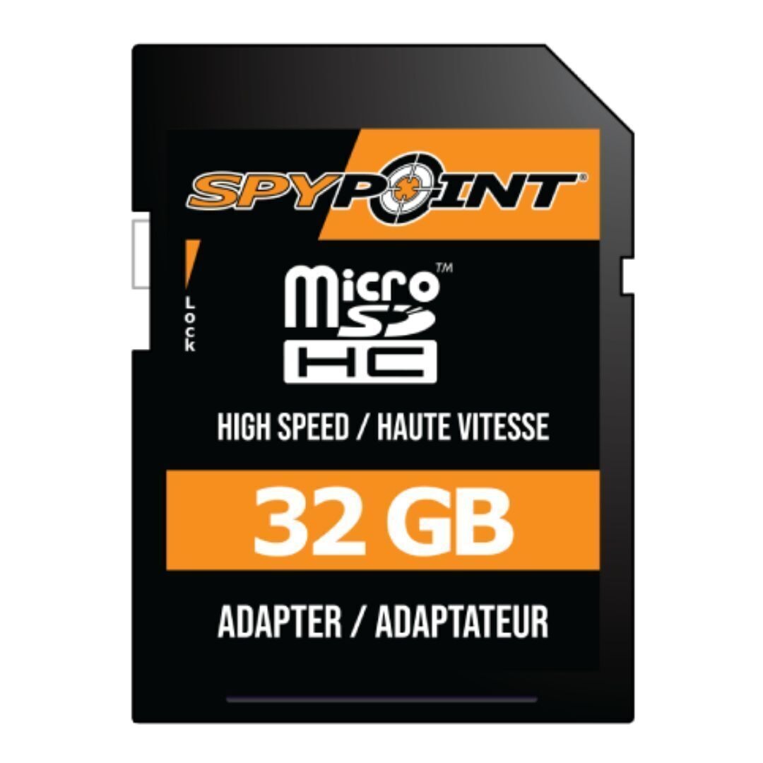 Spypoint 10-Watt Solar Panel for Trail Camera (4-Pack) Bundle with 32GB Memory Card and Reader