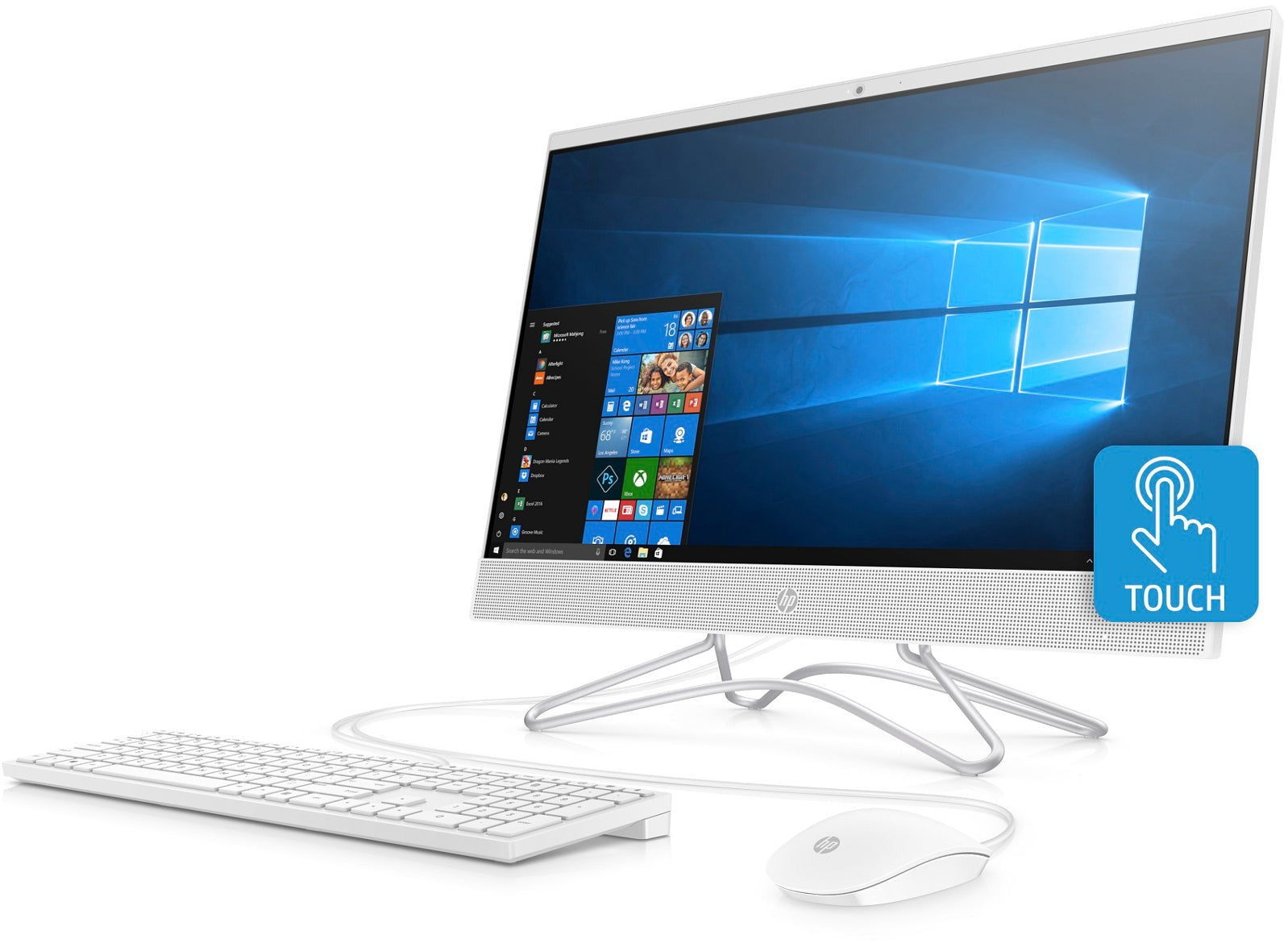 HP 24F 23.8" FHD Touch All-in-One Desktop PC, AMD A9, 8GB RAM, 1TB HDD (Certified Refurbished)