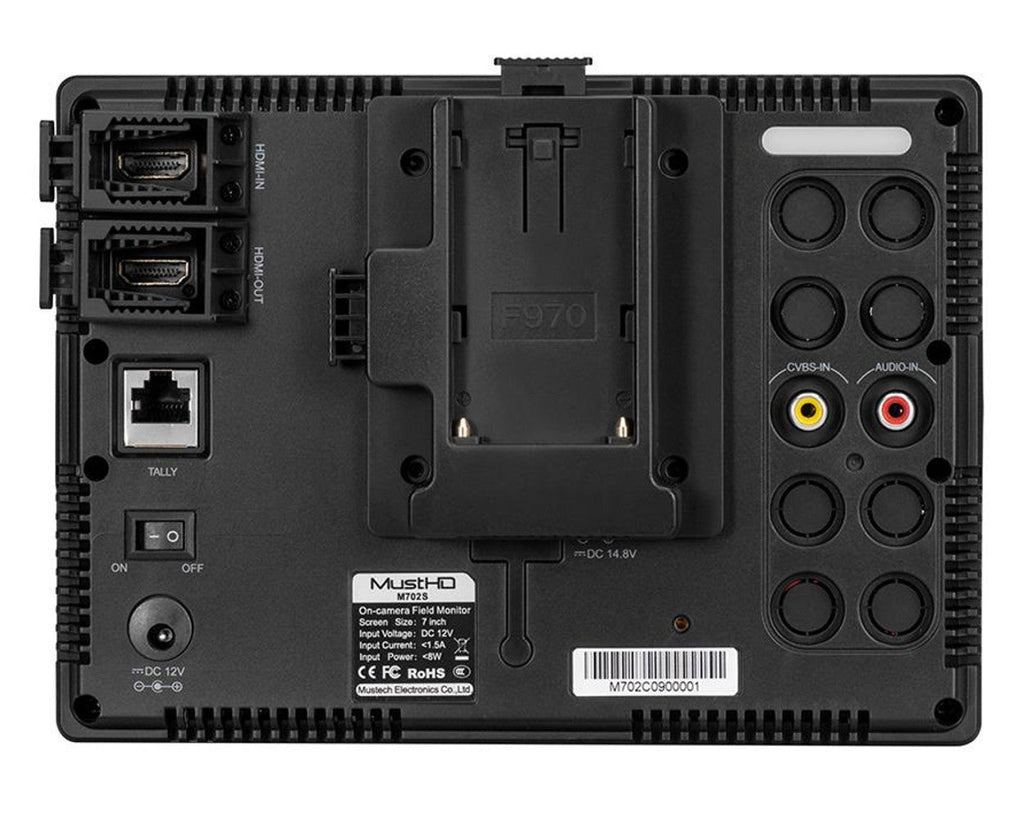 MustHD 7" 1920x1200 Full HD HDMI Field Monitor for Professional Videographers