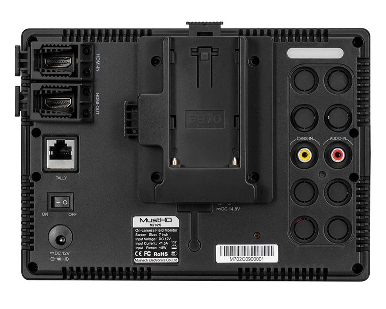 MustHD 7" 1920x1200 Full HD HDMI Field Monitor for Professional Videographers