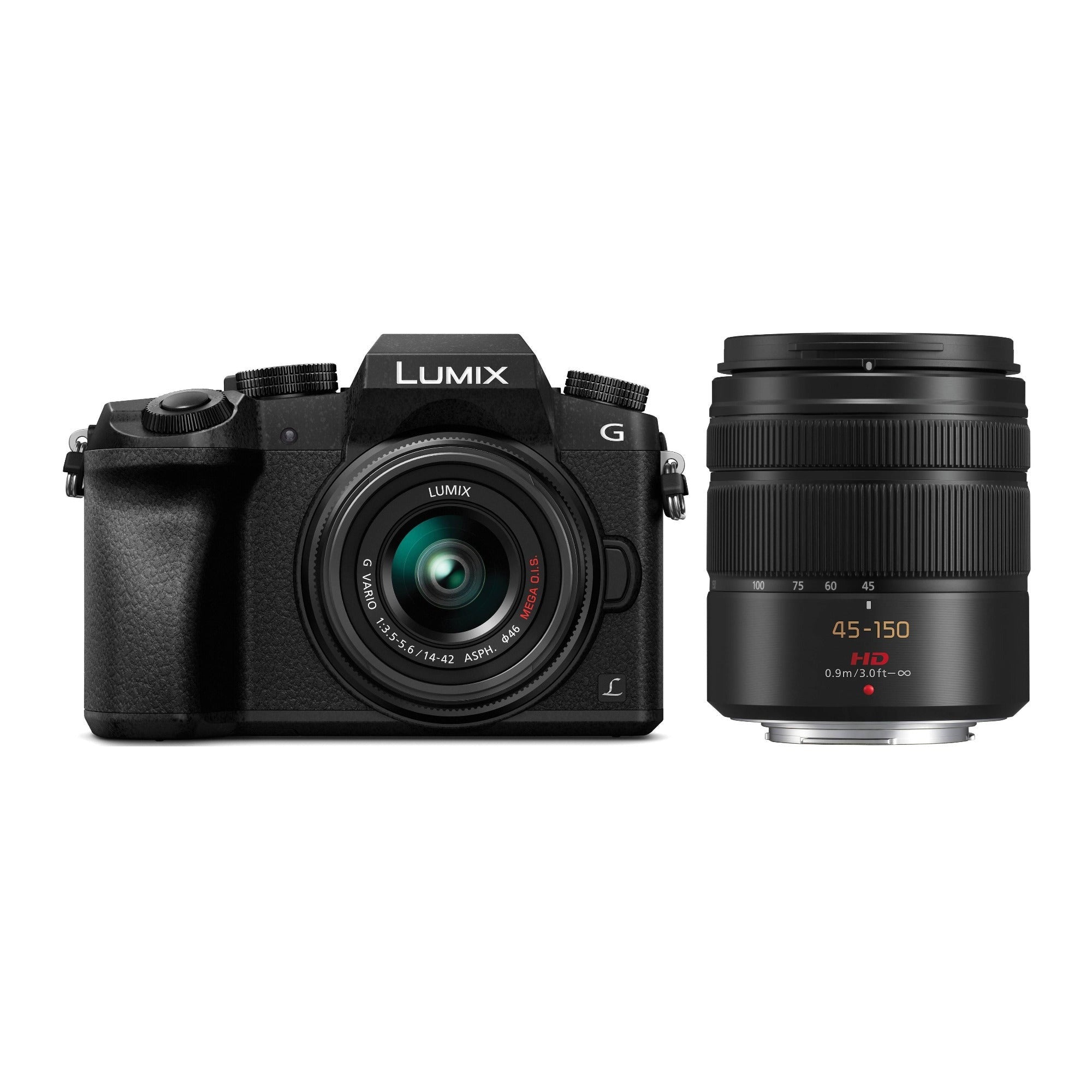 Panasonic Lumix DMC-G7 Dual Lens Kit (14–42mm, 45–150mm) (Open Box)
